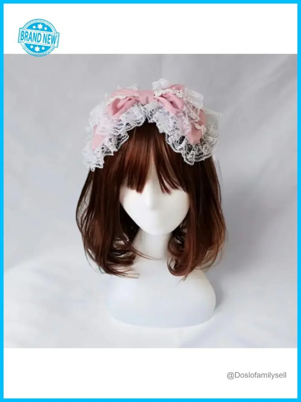 Lace Headband with Big Bow Gothic Hair Hoop for Women Cosplay